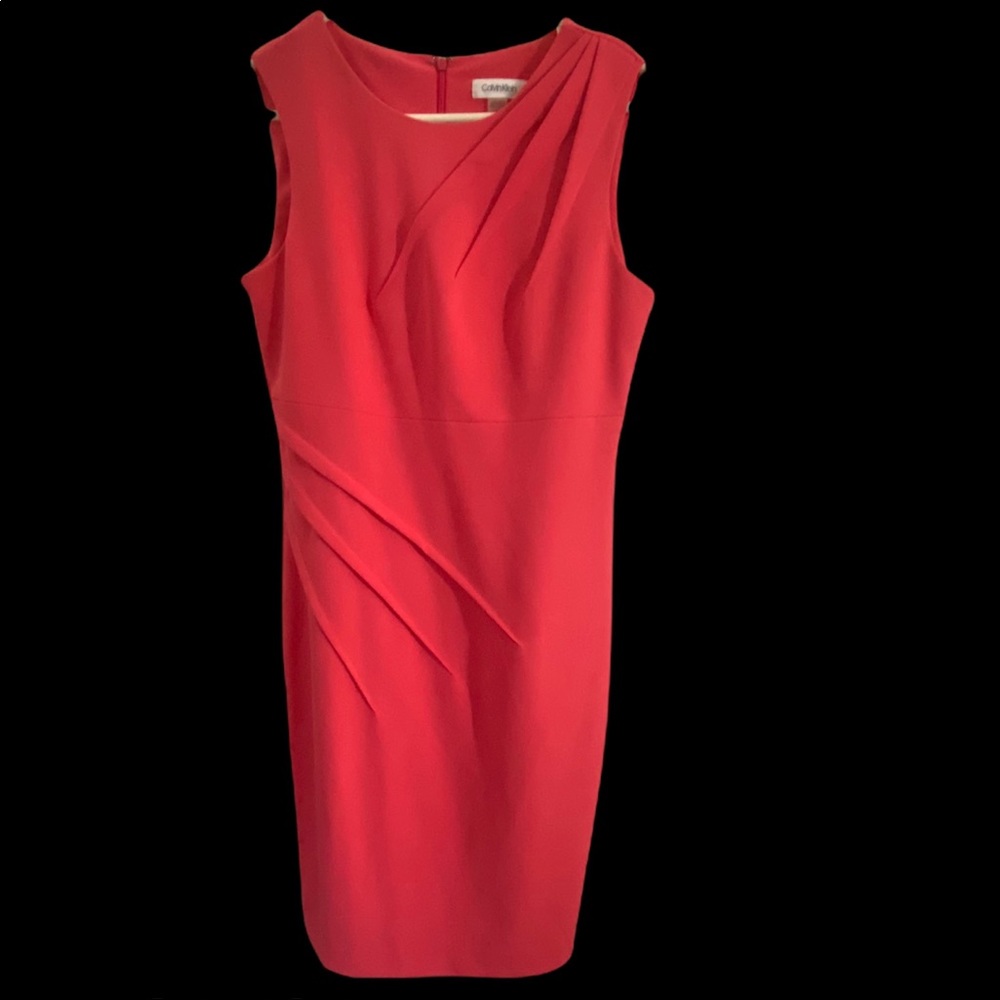 Mini dress coral color calvin Klein size 6